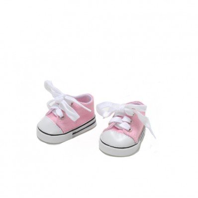 Lace Up Pink Sneakers for 18 inch Dolls