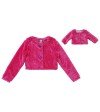 "Two Hearts" Pink Cropped Dancewear Coverup Jacket and Doll Outfit