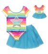 "Great Big Star" Two Piece Leotard and Tutu Dancewear Set with Doll Outfit
