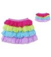 "Rainbow Ruffles" Tiered Tutu Dancewear Skirt with Doll Outfit