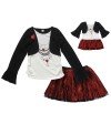 “Heart Necklace” Skirt Set with Matching Outfit for 18 inch Play Dolls
