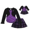 Two-Piece Skirt Set with Long Sleeve Mock Shrug with Matching Outfit for 18 inch Play Dolls