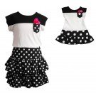 "Polka Dot" Skirt Set with Matching Outfit for 18 inch Play Doll 