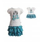 "Love Kittens" Skirt Set with Matching Outfit for 18 inch Play Doll 