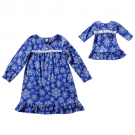 "Snowflake" Nightgown with Matching Outfit for 18 inch Play Doll