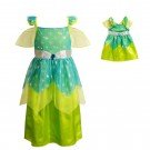 "Green Forest Fairy" Princess Dress-Up Costume Set with Matching Outfit for 18-inch Play Dolls