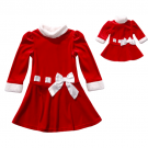 "Santa's Girl" Christmas Dress with Matching Outfit for 18 inch Play Doll