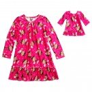 "Monkey Madness Holiday" Nightgown with Matching Outfit for 18 inch Play Doll