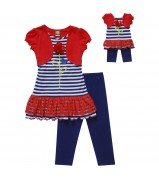 "Growing Flower" Legging Set with Matching Outfit for 18 inch Play Doll