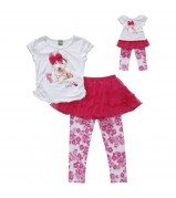 "Puppy Love" Legging Set with Matching Outfit for 18 inch Play Doll