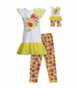"Sunshine Daisies" Legging Set with Matching Outfit for 18 inch Play Doll