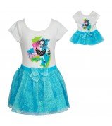 "Watercolor Dancer" Two Piece Leotard and Tutu Set with Matching Outfit for 18 inch Play Doll
