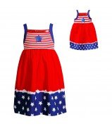 "Stars and Stripes" Fashion Dress with Matching Outfit for 18 inch Play Doll