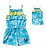 "Breezy-Blue Tie-Dye" Romper with Matching Outfit for 18 inch play Doll