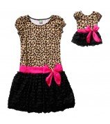 "Cheetah" Fashion Dress with Matching Outfit for 18 inch Play Doll 