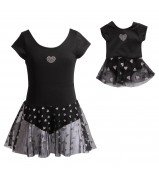 "Classic Black Hearts" Dance Set with Matching Outfit for 18 inch Play Doll 