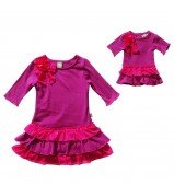 "Stripes with Glitter" Fashion Dress with Matching Outfit for 18 inch Play Doll 