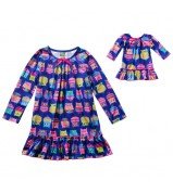 "Owls" Nightgown with Matching Outfit for 18 inch Play Doll