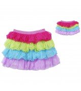 "Rainbow Ruffles" Tiered Tutu Dancewear Skirt with Doll Outfit
