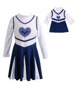 "Blue Cheer" Cheerleader Dress with Matching Outfit for 18 inch Play Doll