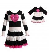 "Sparkle Heart Dropwaist" Fashion Dress with Matching Outfit for 18 inch Play Doll