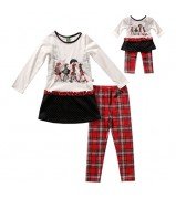 "Walking Girls Mini Dress" Legging Set with Matching Outfit for 18 inch Play Doll