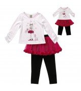 Fashionista Graphic Tee and Skegging Set