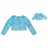 "Two Hearts" Turquoise Cropped Dancewear Coverup Jacket and Doll Outfit