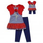 "Growing Flower" Legging Set with Matching Outfit for 18 inch Play Doll - Plus Size