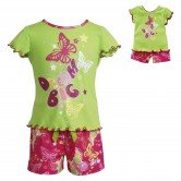 "Dream Big" Two Piece Sleepwear Set (Shorts) with Matching Outfit for 18 inch Play Doll