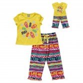 "Peace Love and Rock and Roll" Two Piece Set with Matching Outfit for 18 inch Play Doll