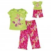 "Dream Big" Two Piece Sleepwear Set with Matching Outfit for 18 inch Play Doll