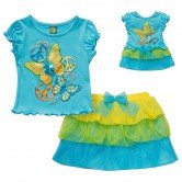 "Floating Butterfly" Skirt Set with Matching Outfit for 18 inch Play Doll
