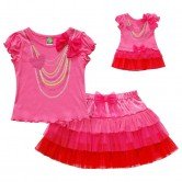 "Fancy and Fun" Skirt Set with Matching Outfit for 18 inch Play Doll
