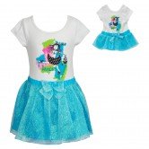 "Watercolor Dancer" Two Piece Leotard and Tutu Set with Matching Outfit for 18 inch Play Doll
