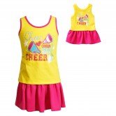 "Cheer" Cheerleader Dress with Matching Outfit for 18 inch Play Doll