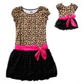 "Cheetah" Fashion Dress with Matching Outfit for 18 inch Play Doll 