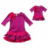 "Stripes with Glitter" Fashion Dress with Matching Outfit for 18 inch Play Doll 