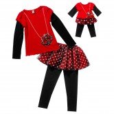 "Purse Skirted" Legging Set with Matching Outfit for 18 inch Play Doll