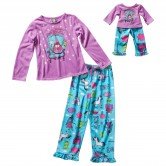 "Make a Wish Long Sleeve" Two Piece Sleepwear Set with Matching Outfit for 18 inch Play Doll