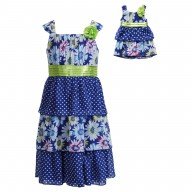 "Blossoming Layers" Fashion Dress with Matching Outfit for 18 inch Play Doll