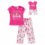"Dance into your Dream" Two Piece Sleepwear Set with Matching Outfit for 18 inch Play Doll