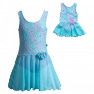 "Blue Lace" Dance Set with Matching Outfit for 18 inch Play Doll 