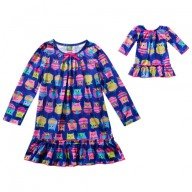 "Owls Galore!" Nightgown with Matching Outfit for 18 inch Play Doll