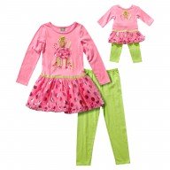 "Gingerbread Man" Legging Set with Matching Outfit for 18 inch Play Doll