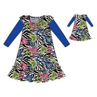 “Wild Hearts” Long Sleeve Nightgown with Matching Outfit for 18 inch Play Dolls