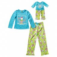 "Kitten Love" Two Piece Sleepwear Set with Matching Outfit for 18 inch Play Doll