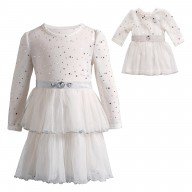 "Snow Princess" Occasion Dress with Matching Outfit for 18 inch Play Doll