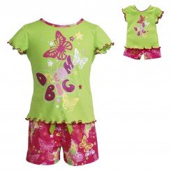"Dream Big" Two Piece Sleepwear Set (Shorts) with Matching Outfit for 18 inch Play Doll
