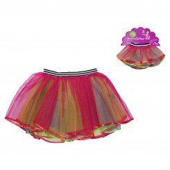 "2 in 1" Colorful Reversible Dance Tutu with Matching Outfit for 18 inch Play Doll